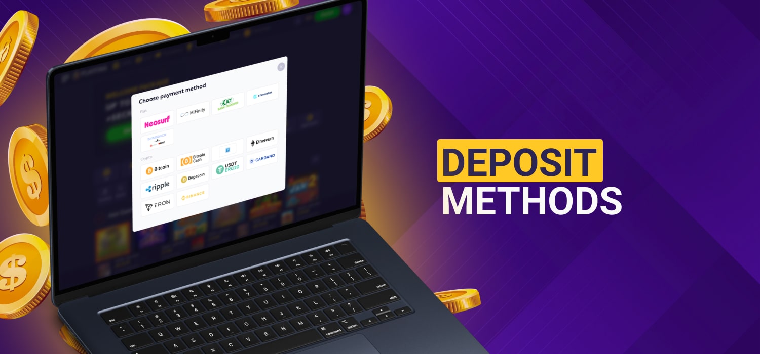 available deposit methods